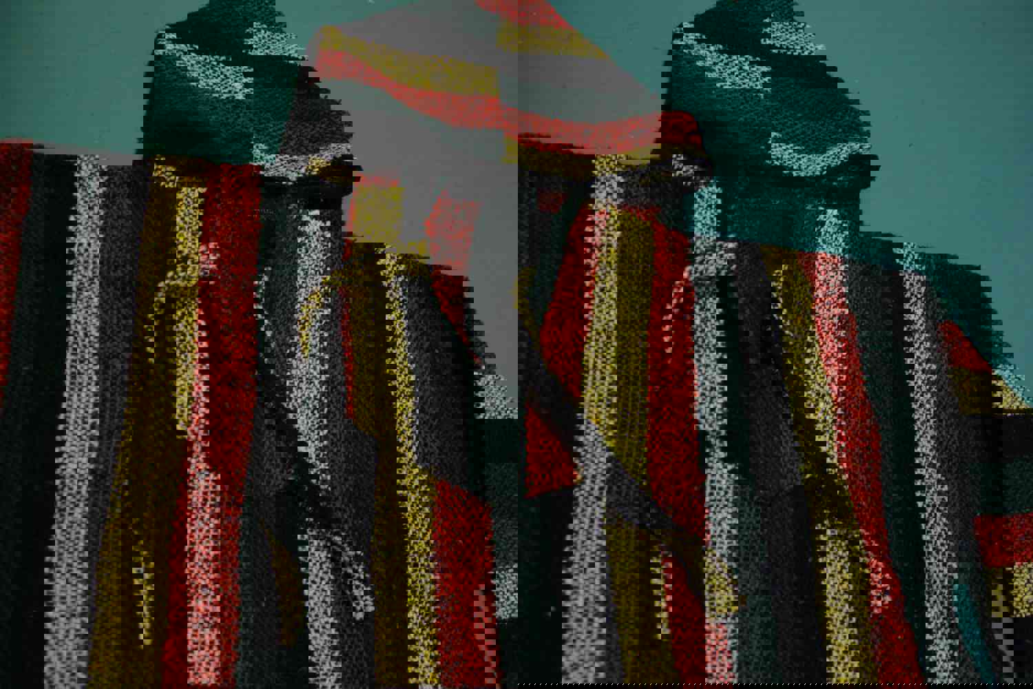 Bob Marley Jamaican Rastafarian Drug Rug Poncho Hoodie Baja Sweater Vintage
