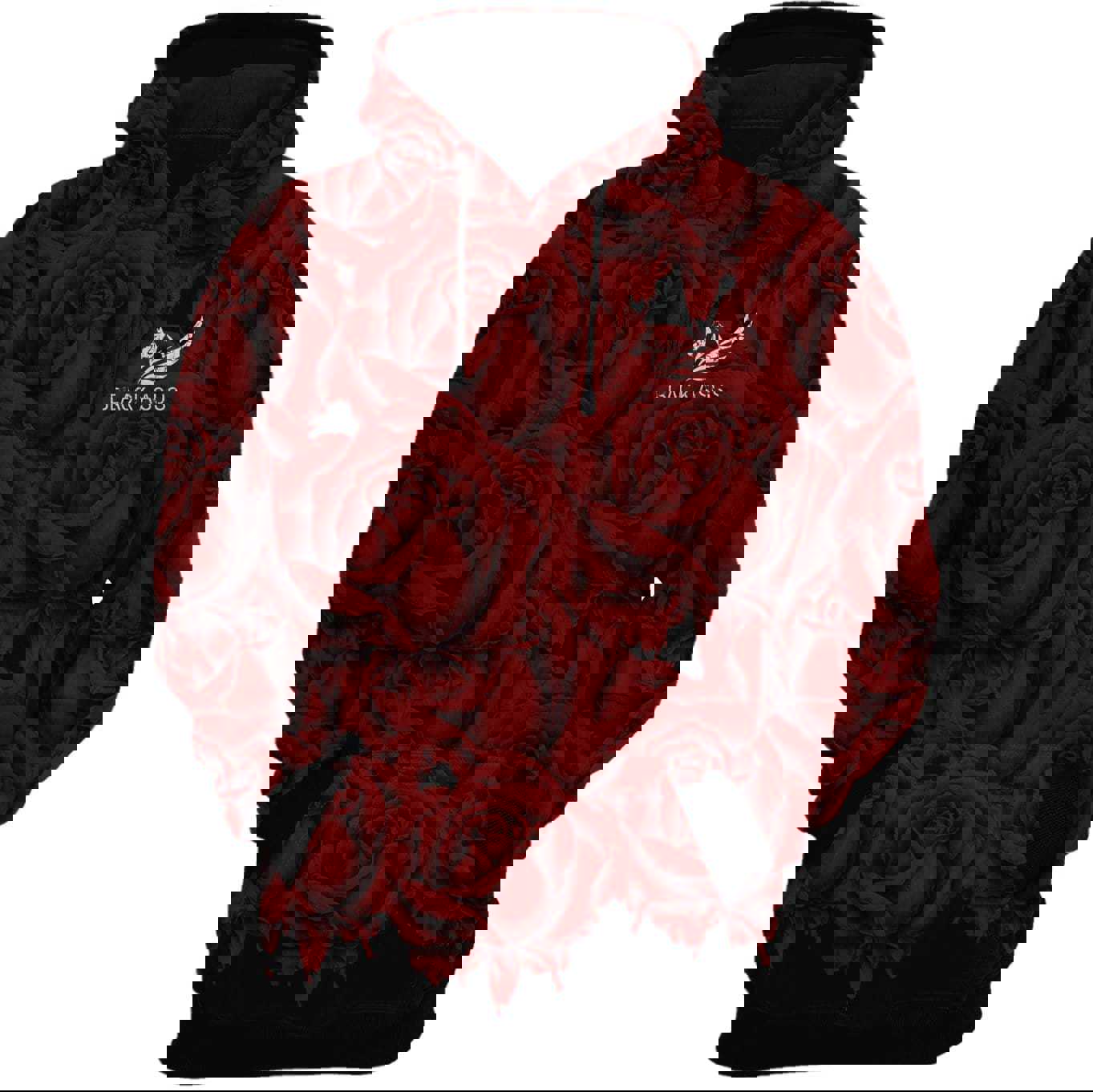 Asus Roses Pattern Hoodie - Minimal Streetwear Style