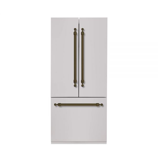 Hallman 36 Built-In French Door Refrigerator with Interior Water Dispenser and Auto Ice Maker
