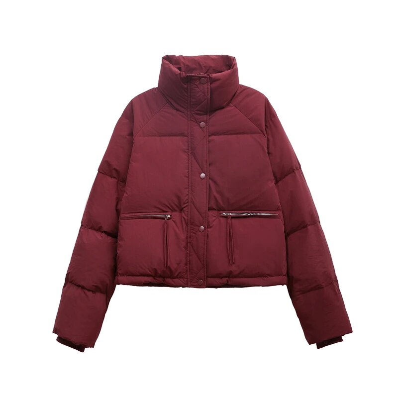 Nukty Women's Winter Parka - Elegant Korean Style Warm Cotton Padded Coat