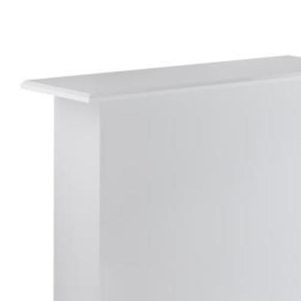 41 Inch Rectangular Wooden Bar Table with Storage, White - BM157252