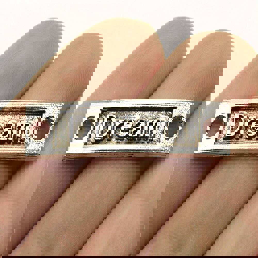 WYSIWYG 10pcs 35x9mm Dream Word Connector Charm Pendants For Jewelry Making Antique Silver Color