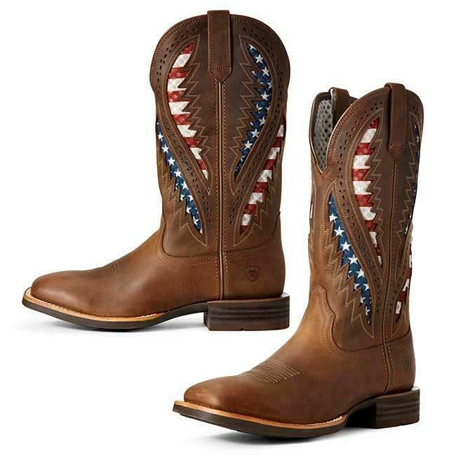 Ariat Men's Quickdraw Venttek Western Cowboy Square Toe Boots - Size 11.5 WIDE