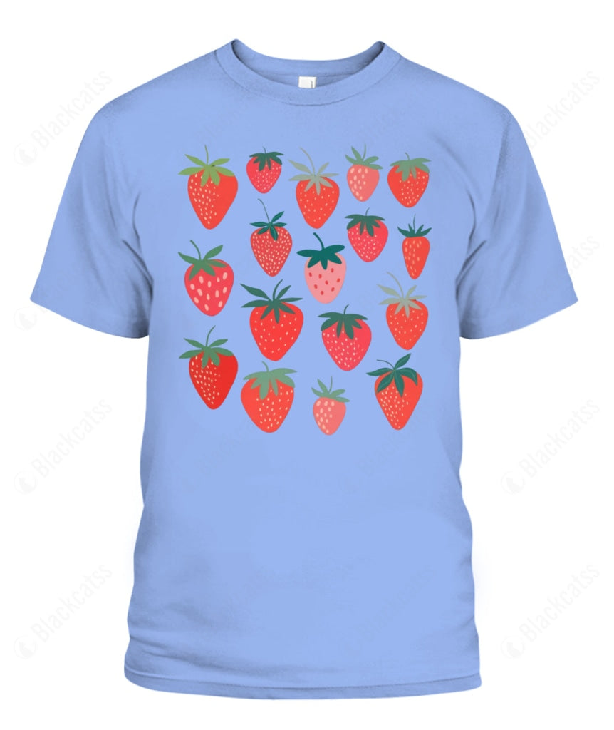 Strawberry Custom Graphic Unisex Cotton T-Shirt