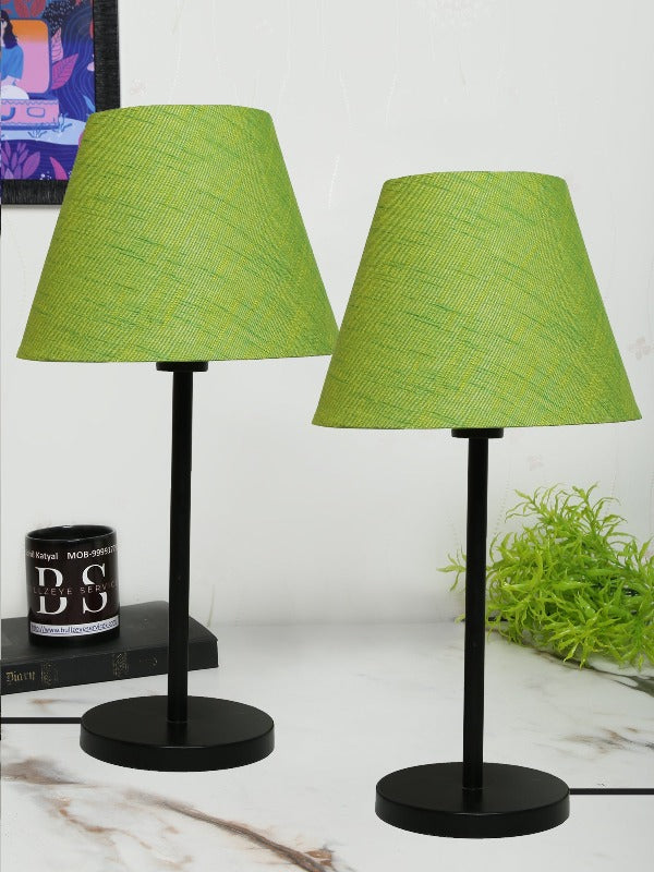 BTR CRAFTS Black Metal Table Lamp Set of 2 (Bulb not Included)