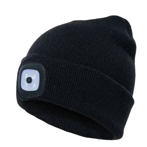 Winter Work Hat Wireless Music Beanie with LED Light and Bluetooth 5.0