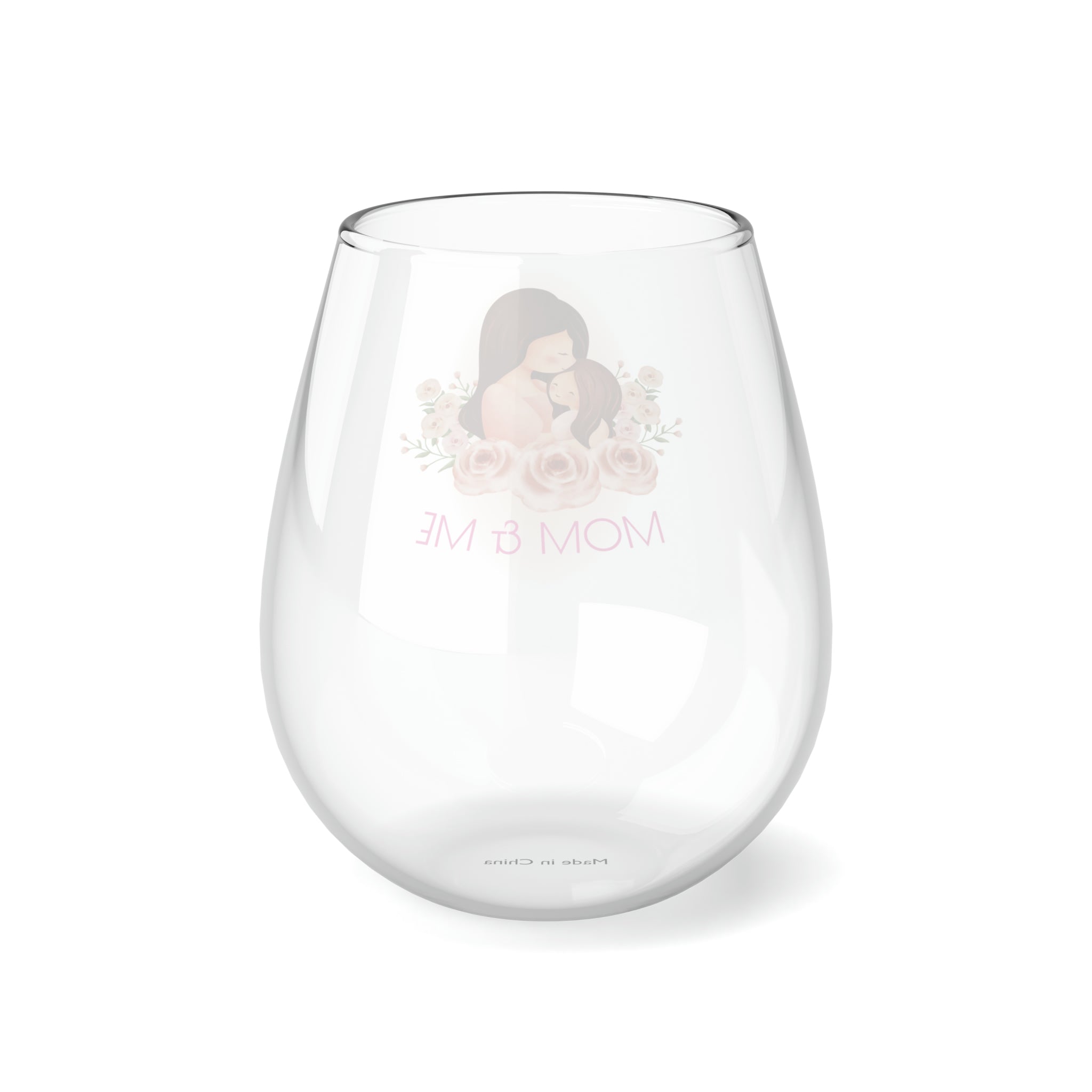 Mom Stemless Wine Glass - Gift for Mom, Birthday, Mother's Day, Christmas