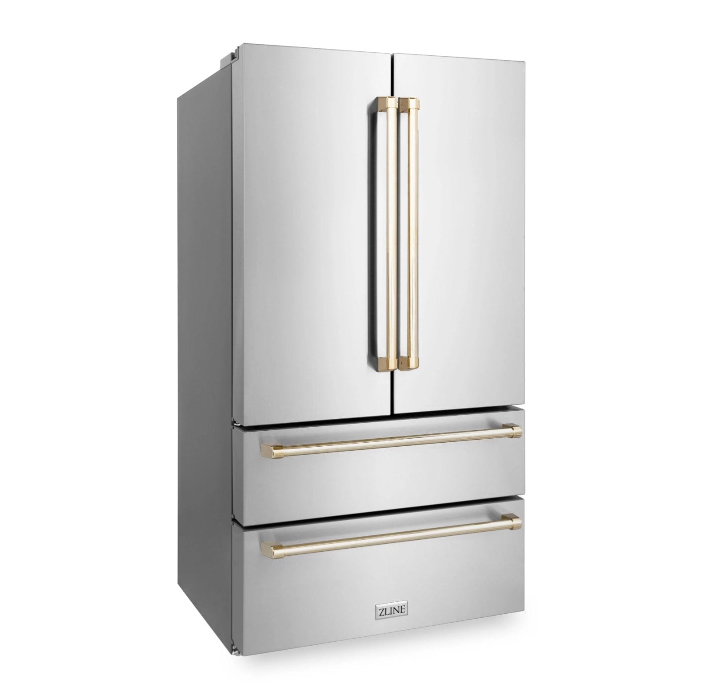 ZLINE 36 Autograph Edition 22.5 cu. ft Freestanding French Door Refrigerator with Ice Maker in Fingerprint Resistant Stainless Steel (RFMZ-36)