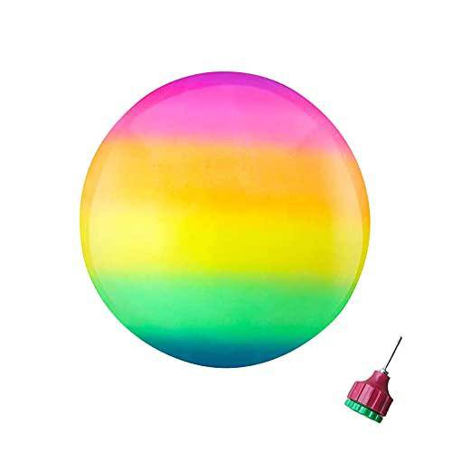 TropBox 8.7 Inflatable Rainbow Beach Ball for Kids - Summer Pool & Outdoor Fun
