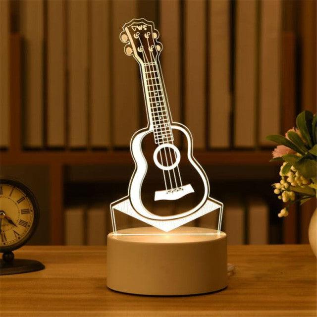 3D Love Lamp Acrylic Bear Rose LED Night Light for Valentine's Day, Christmas, and Party Decorations