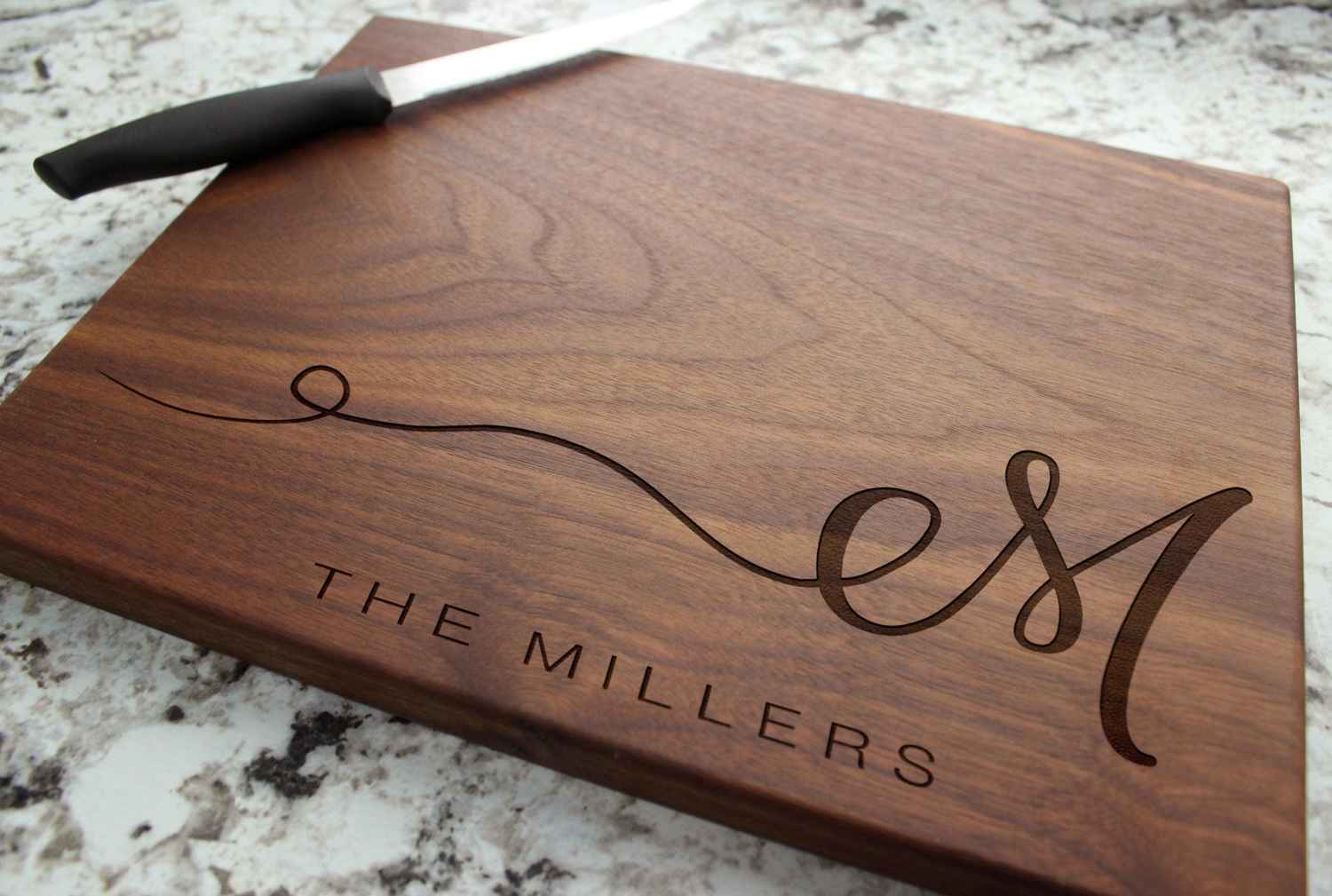 Custom Cutting Board Wedding Gift for Couple - Handmade Anniversary Christmas Gift