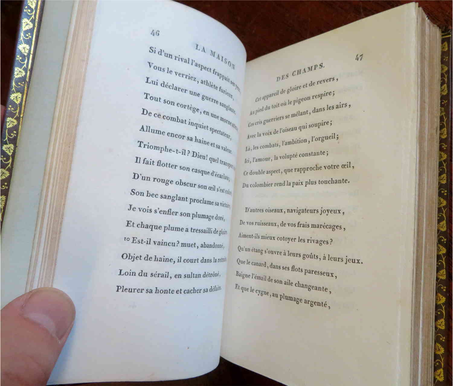 House of Fields 1809 Campenon Napoleonic French Leather Book with Author Inscription