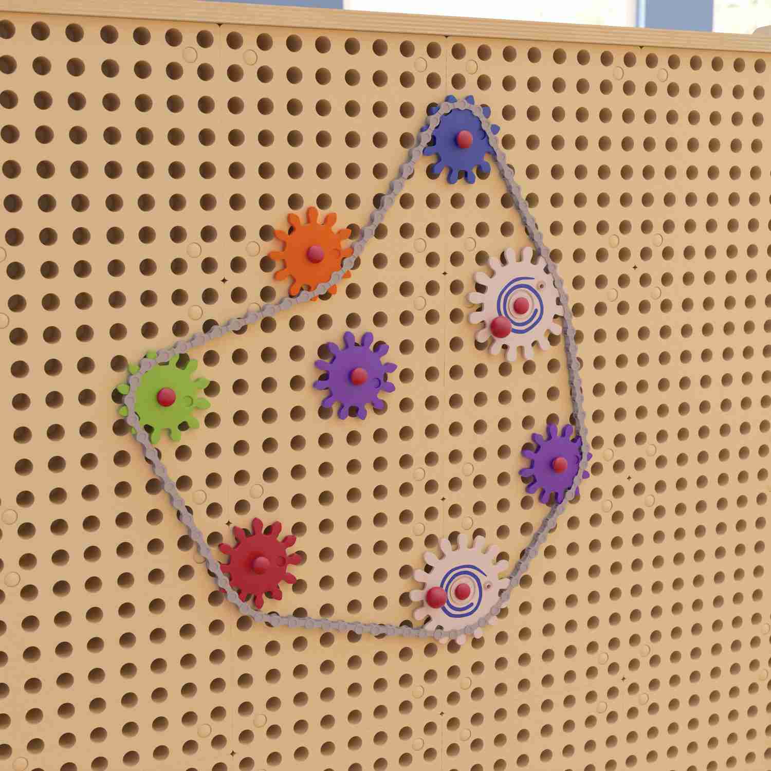 Bright Beginnings 79-Piece Multicolor Chain and Gears STEAM Wall Accessory Set