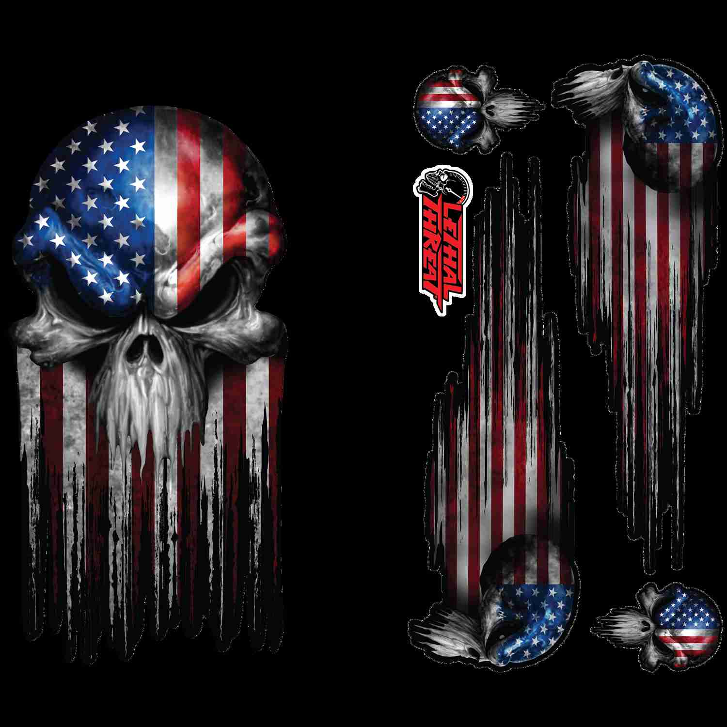 MELTED USA SKULL Series Sticker Bomb Pack