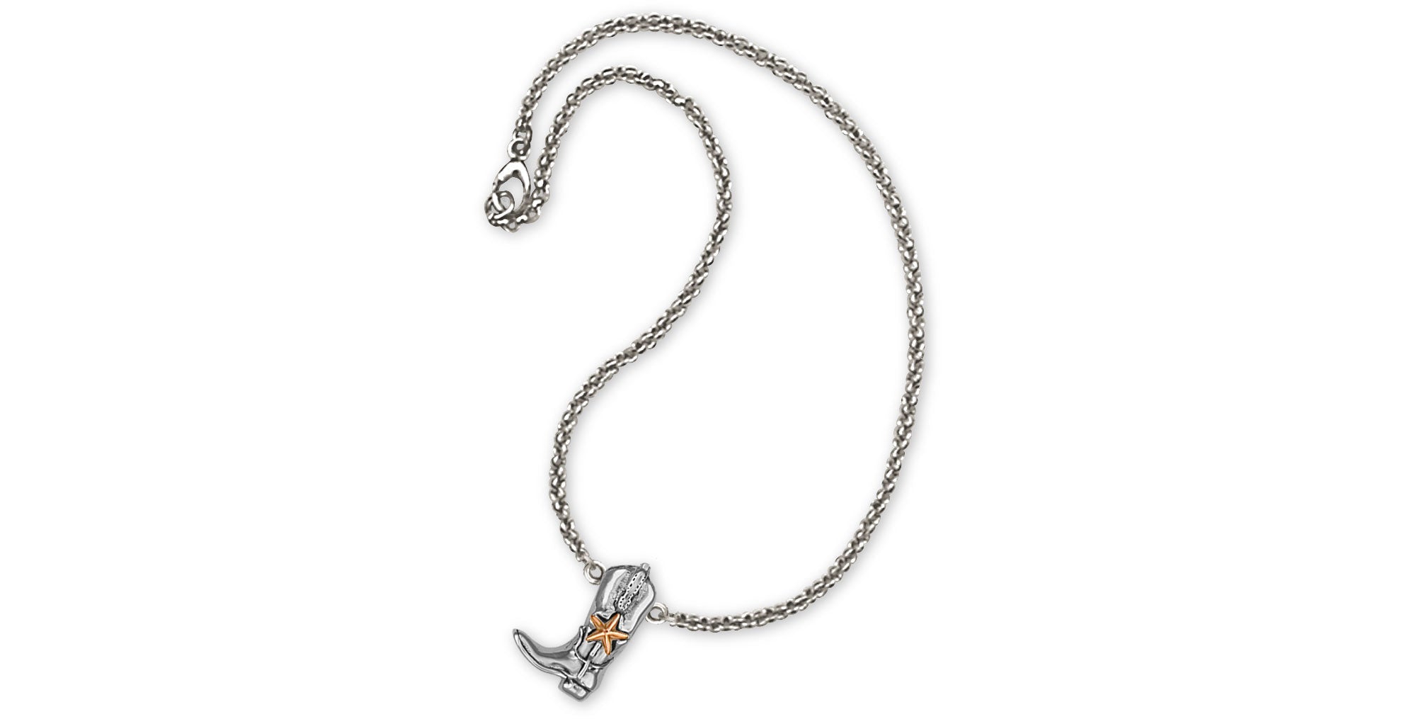 Boot Jewelry Sterling Silver Handmade Western Texas Boot Ankle Bracelet 1005-A