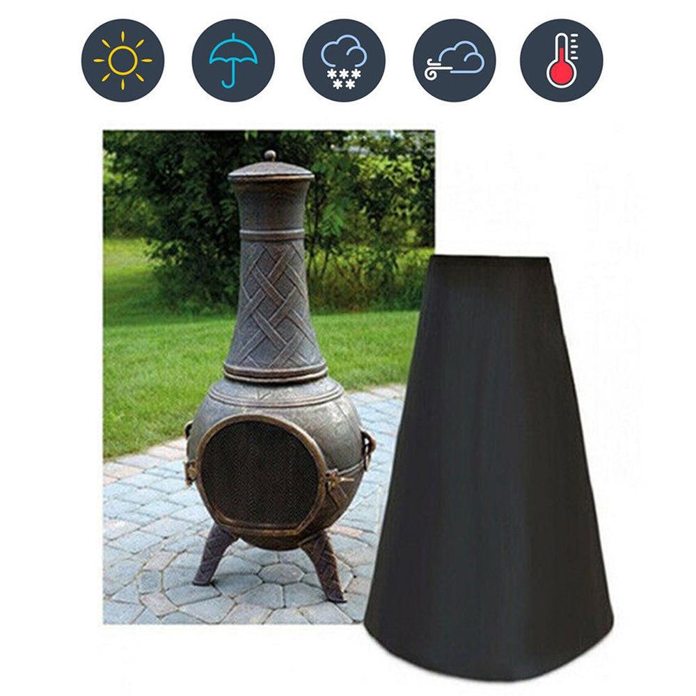 Outdoor Patio Chiminea Cover - Waterproof Fire Pit Heater Protection for Garden & Backyard