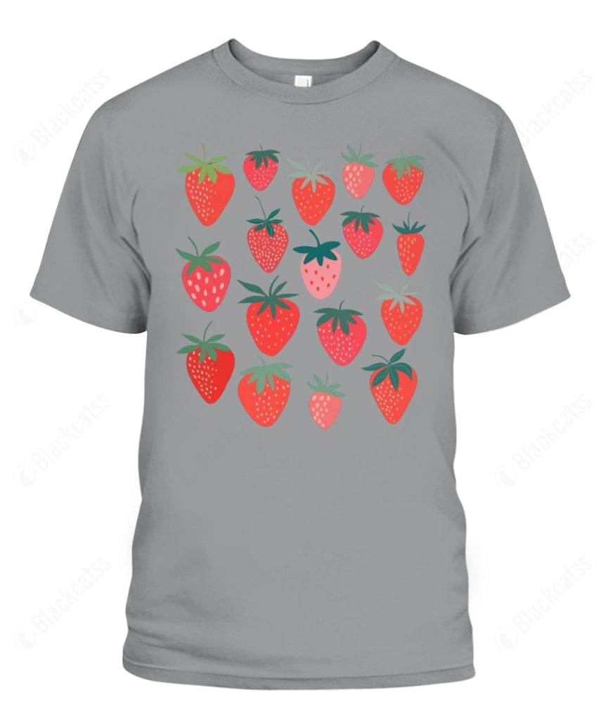 Strawberry Custom Graphic Unisex Cotton T-Shirt