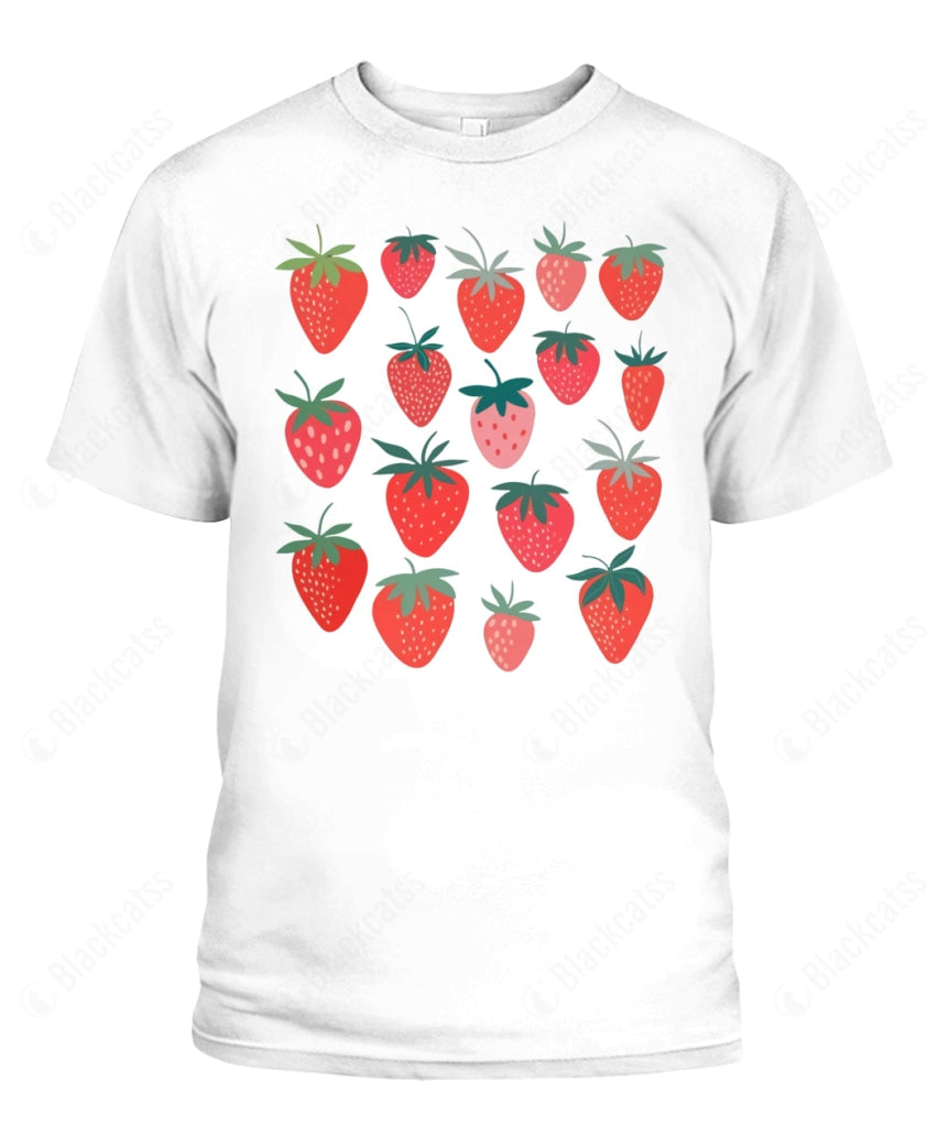 Strawberry Custom Graphic Unisex Cotton T-Shirt