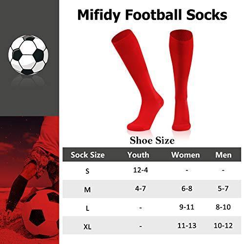 Mifidy Soccer Socks Unisex Team Sports Football Long Tube Knee High Socks
