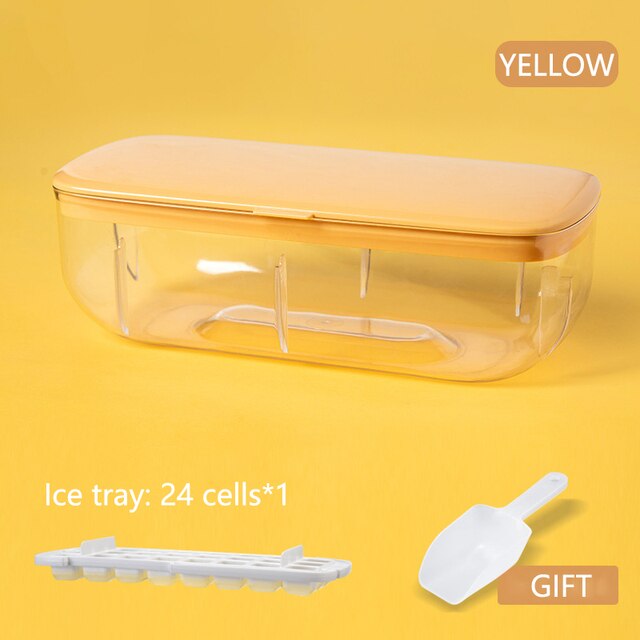 Double Layer Lazy Ice Maker Storage Box - Food Grade Silicone, Easy Ice Release