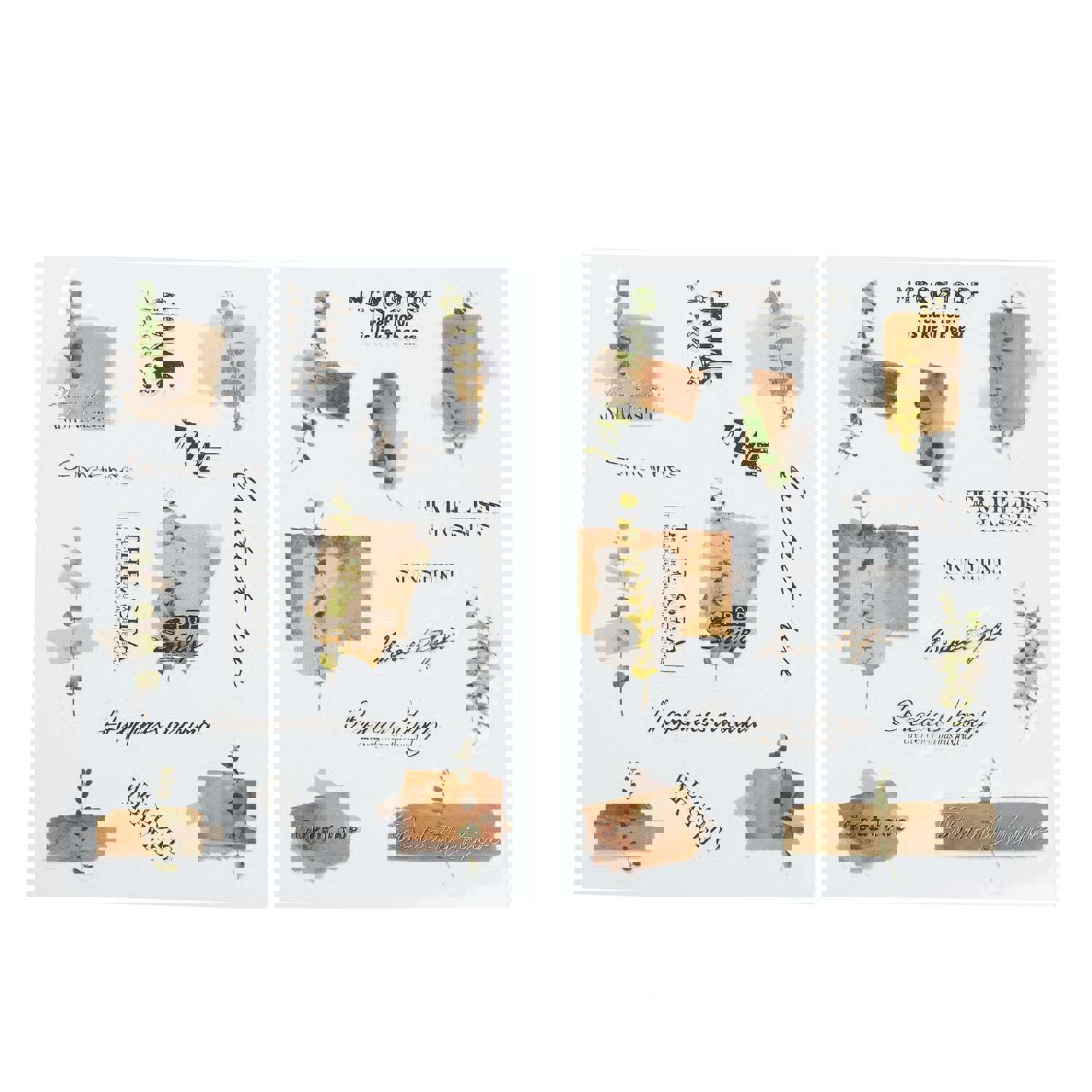 Craspire DIY Plastic Decorations Stickers for Scrapbooking, Leaf Pattern, 10 Sets/Pack
