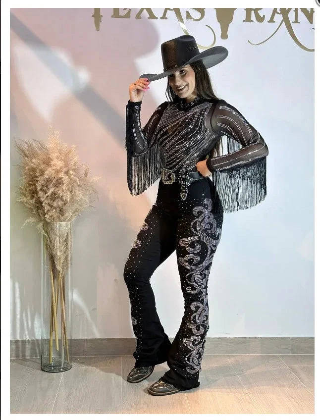 Personal Shopper | Buy from Brazil - Black All Strass TR Jeans - Size 34 (DDP)