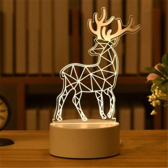 3D Love Lamp Acrylic Bear Rose LED Night Light for Valentine's Day, Christmas, and Party Decorations