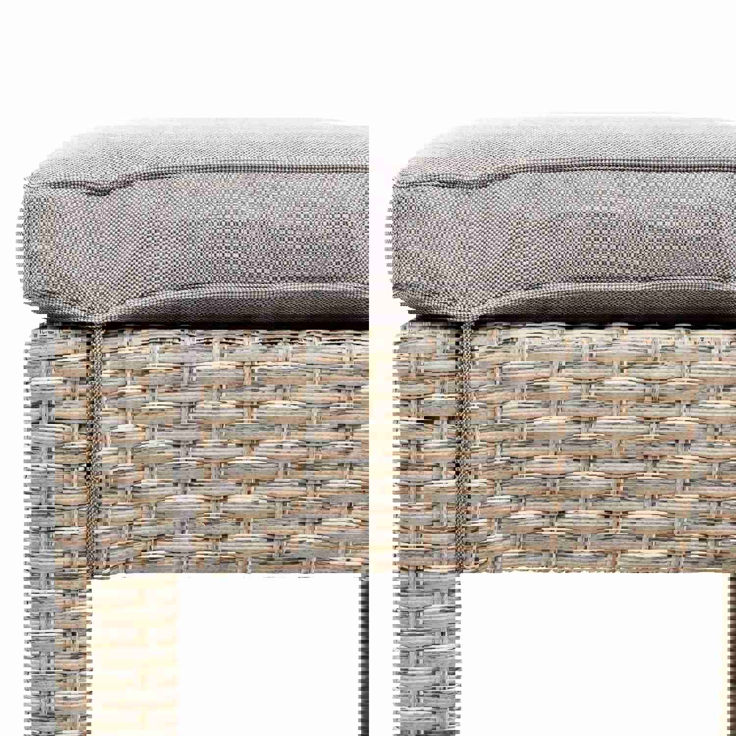 Topmax 5-piece Rattan Outdoor Patio Furniture Set with Brown Cushion and Wicker