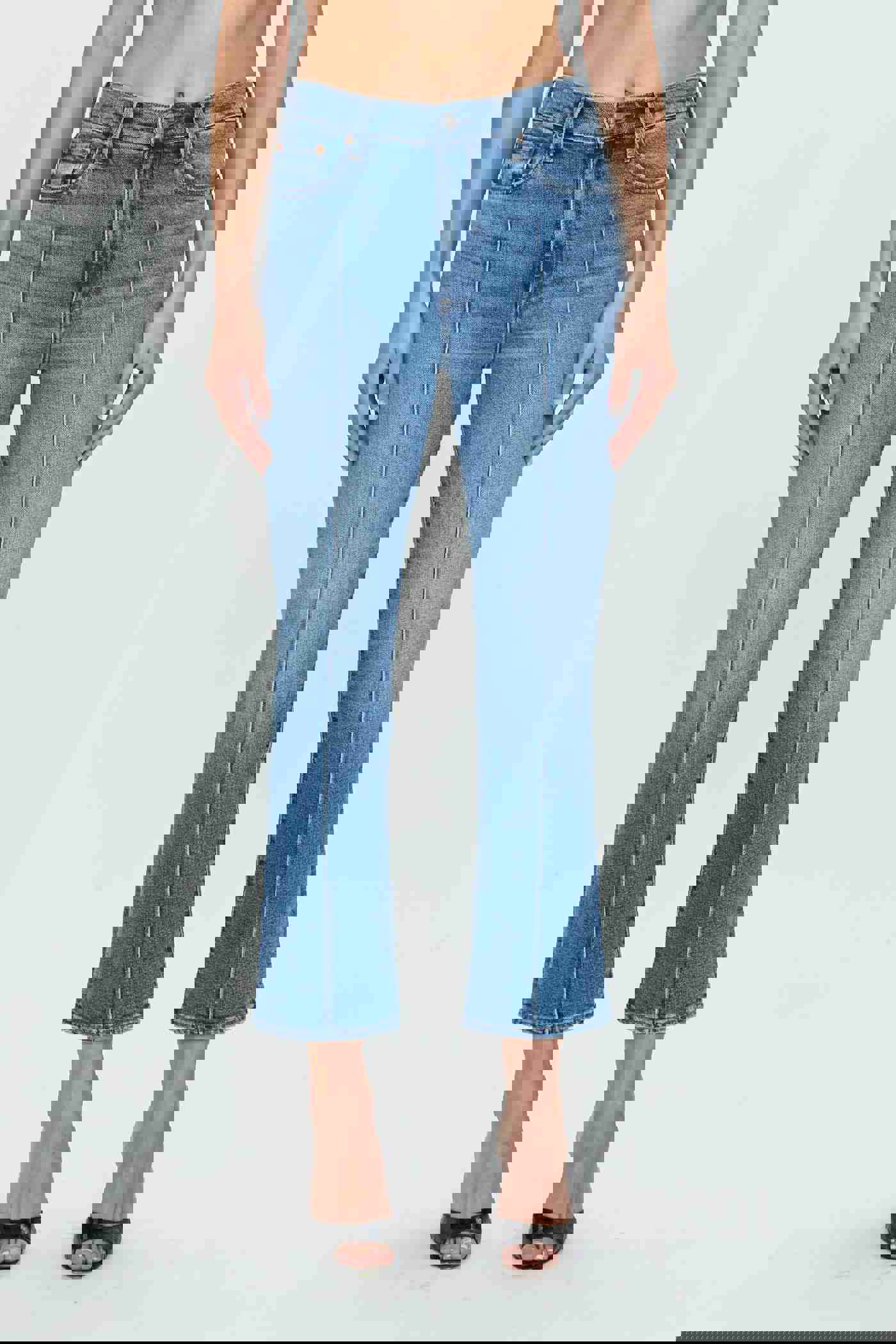 Lennon Pintuck High Rise Crop Boot Jeans