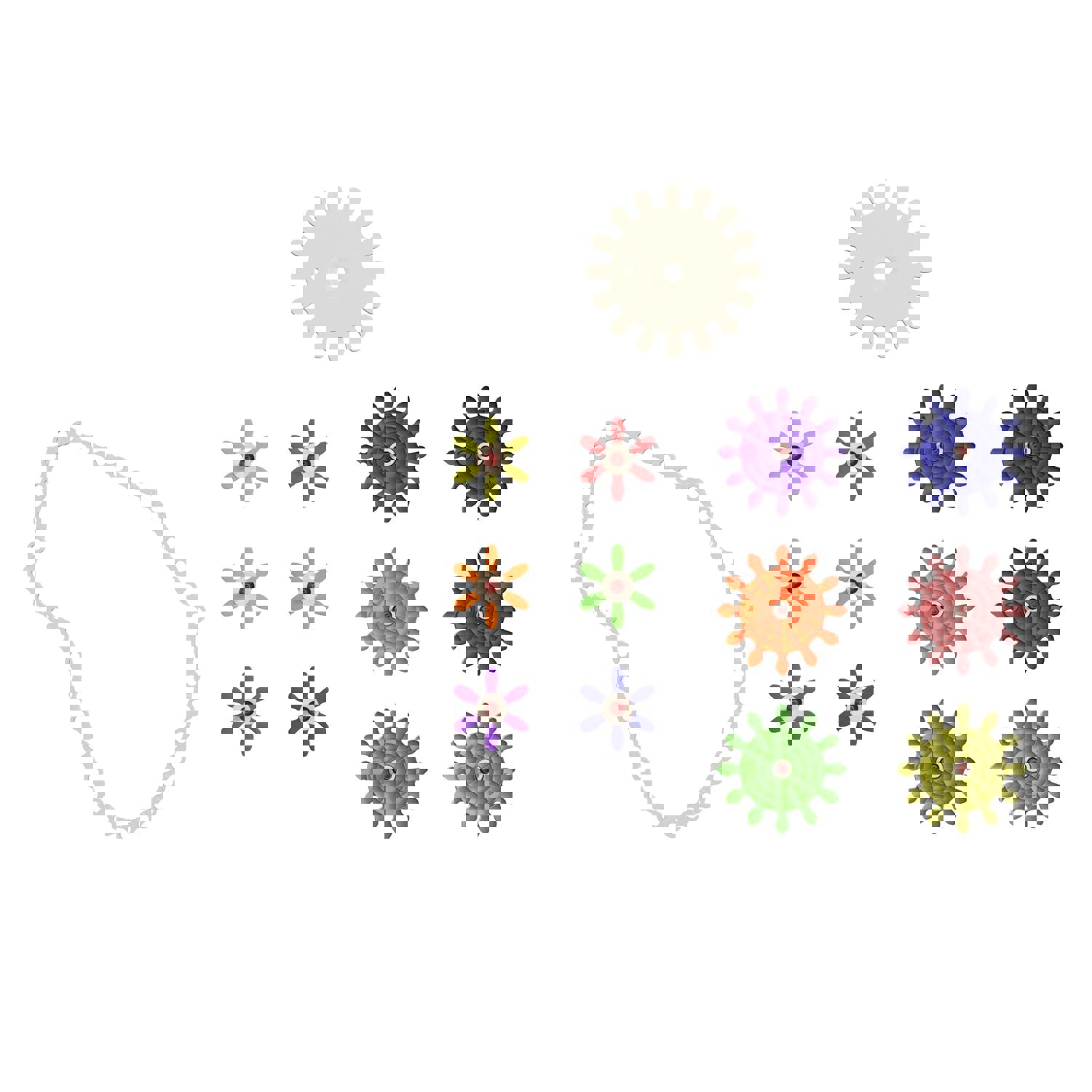 Bright Beginnings 79-Piece Multicolor Chain and Gears STEAM Wall Accessory Set