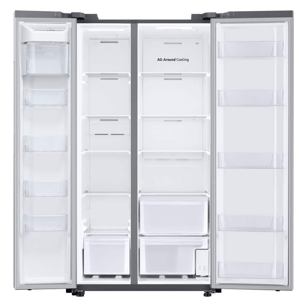 28Cuft Side-by-Side Refrigerator with Ice Maker in Stainless Steel