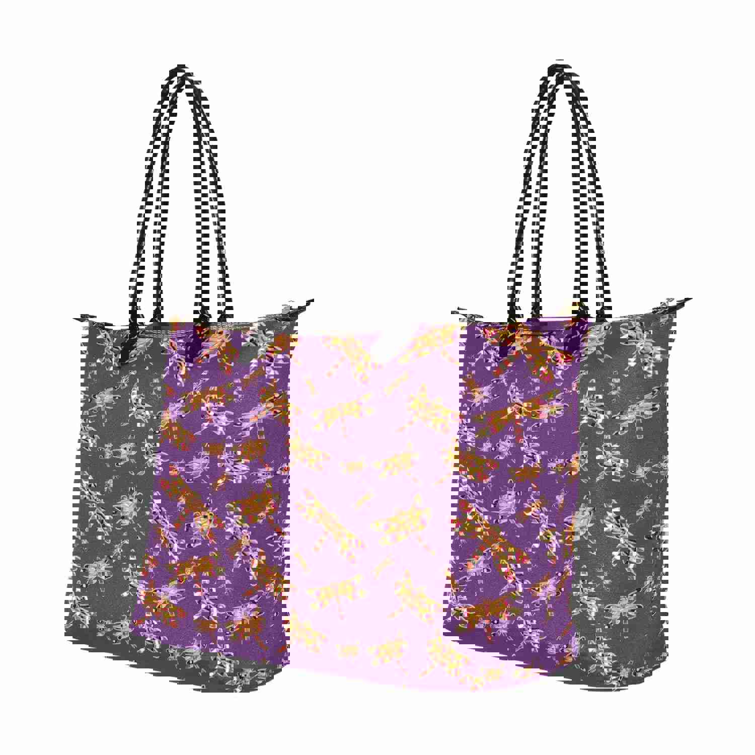 Gathering Yellow Purple Single-Shoulder Lady Handbag