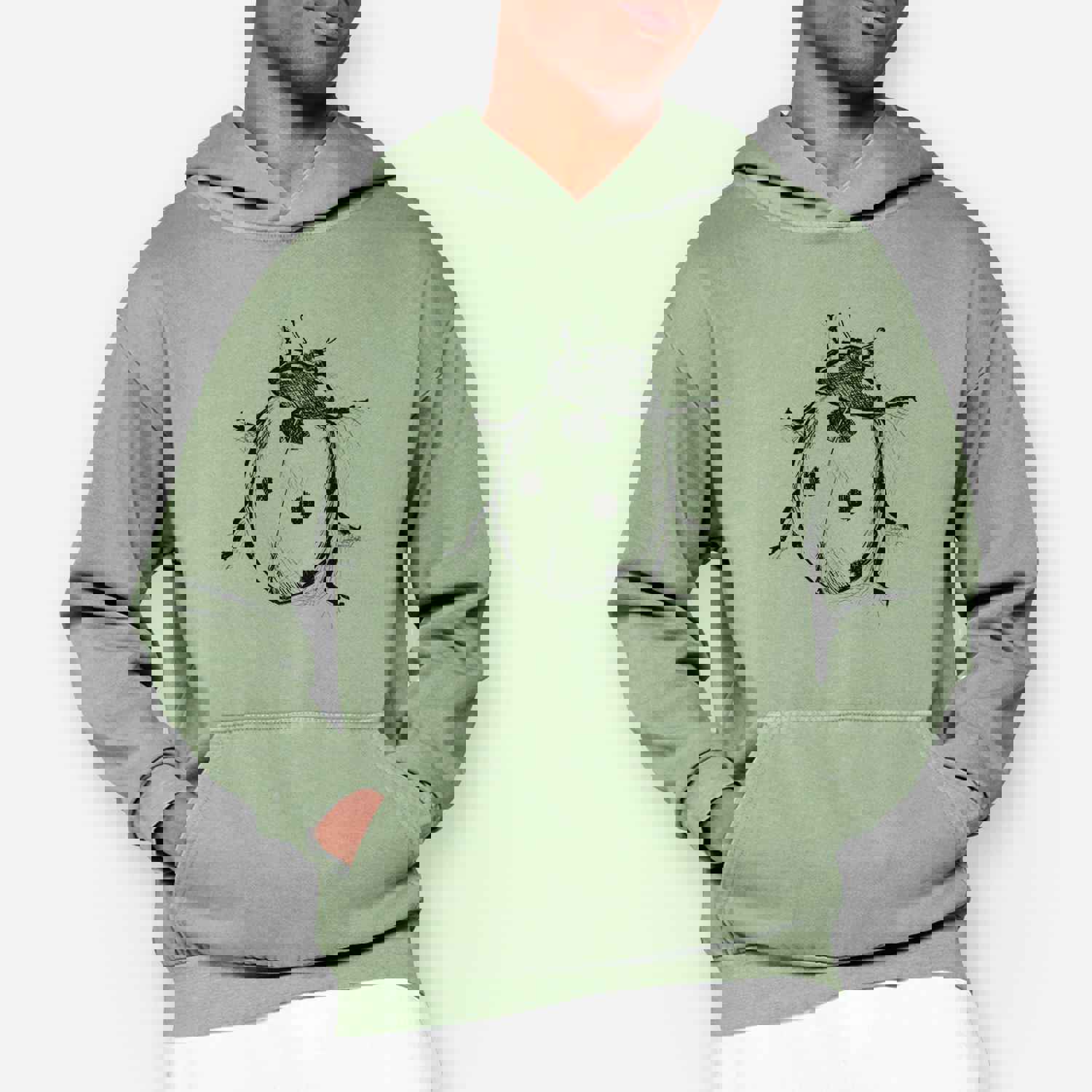 Coccinella septempunctata - Seven-spot Ladybird Ladybug - Urban Heavyweight Hoodie