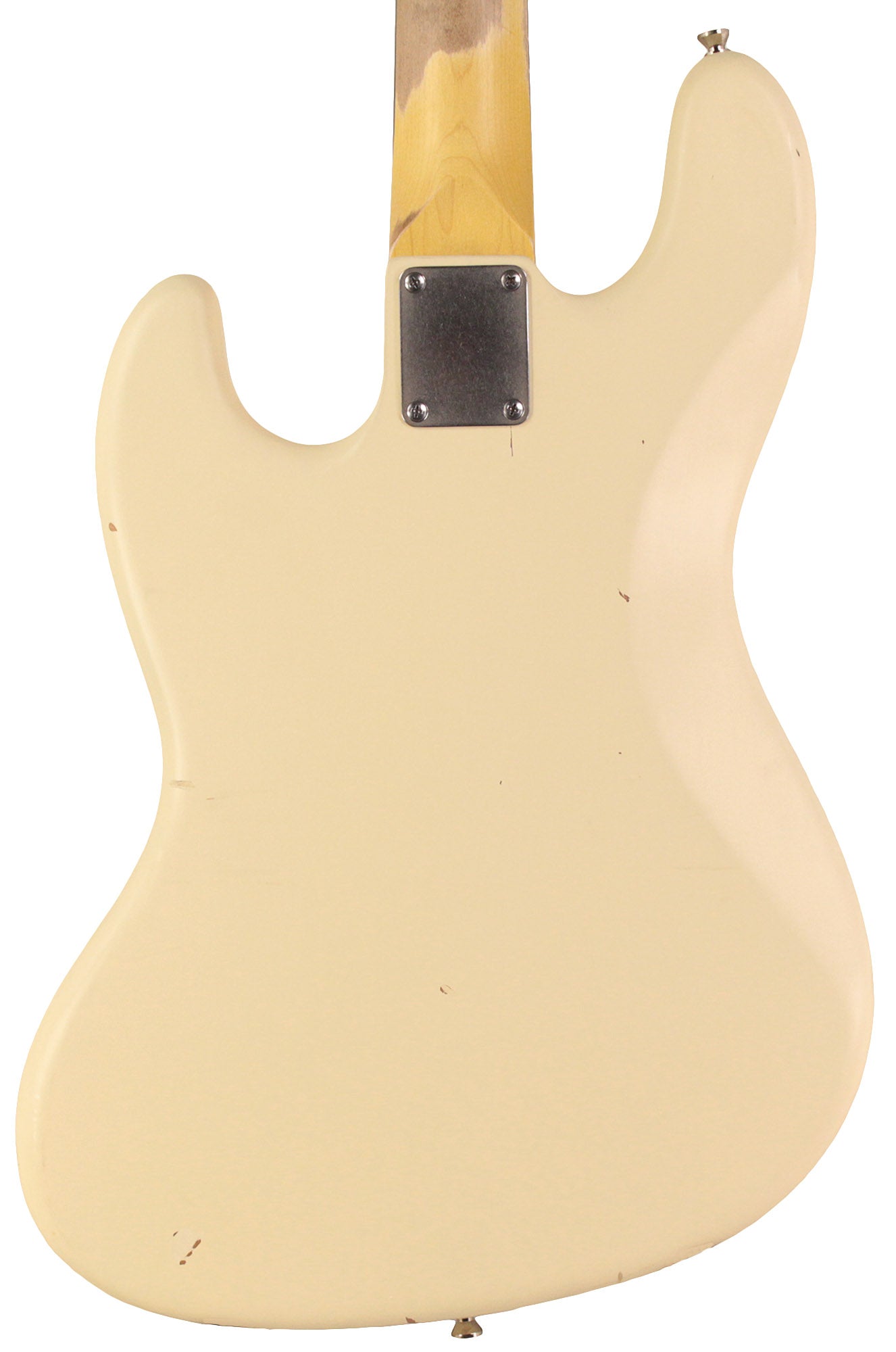 Nash JB-63 Bass Guitar, Olympic White, Light Aging