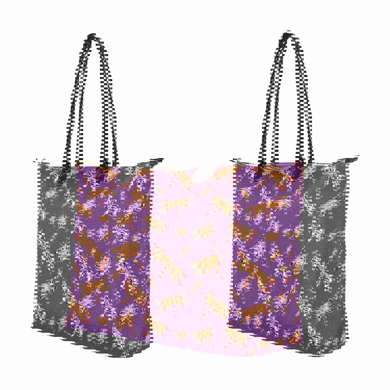 Gathering Yellow Purple Single-Shoulder Lady Handbag