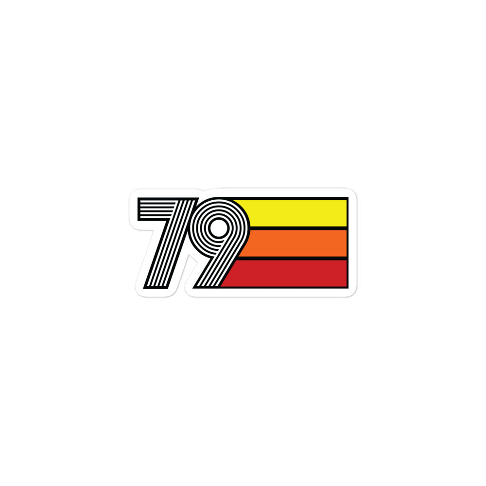 79 - 1979 Retro Tri-Line Decal Bubble-Free Vinyl Stickers