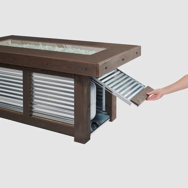 Outdoor Greatroom Company Denali Brew Linear Gas Fire Pit Table