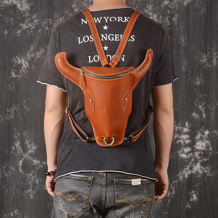 Cool Bull Leather Vintage Travel Backpack for Men