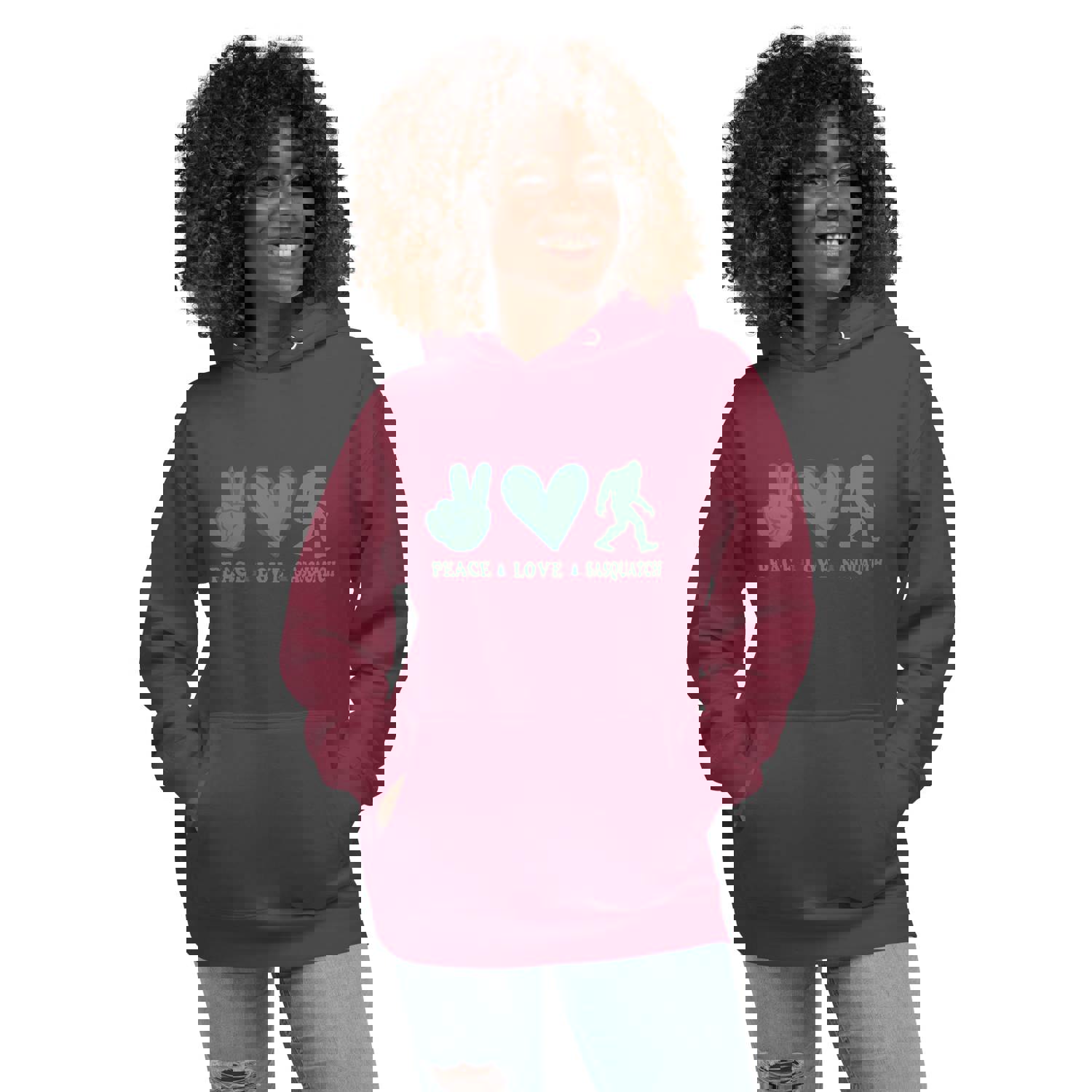 Peace Love Sasquatch Unisex Hoodie
