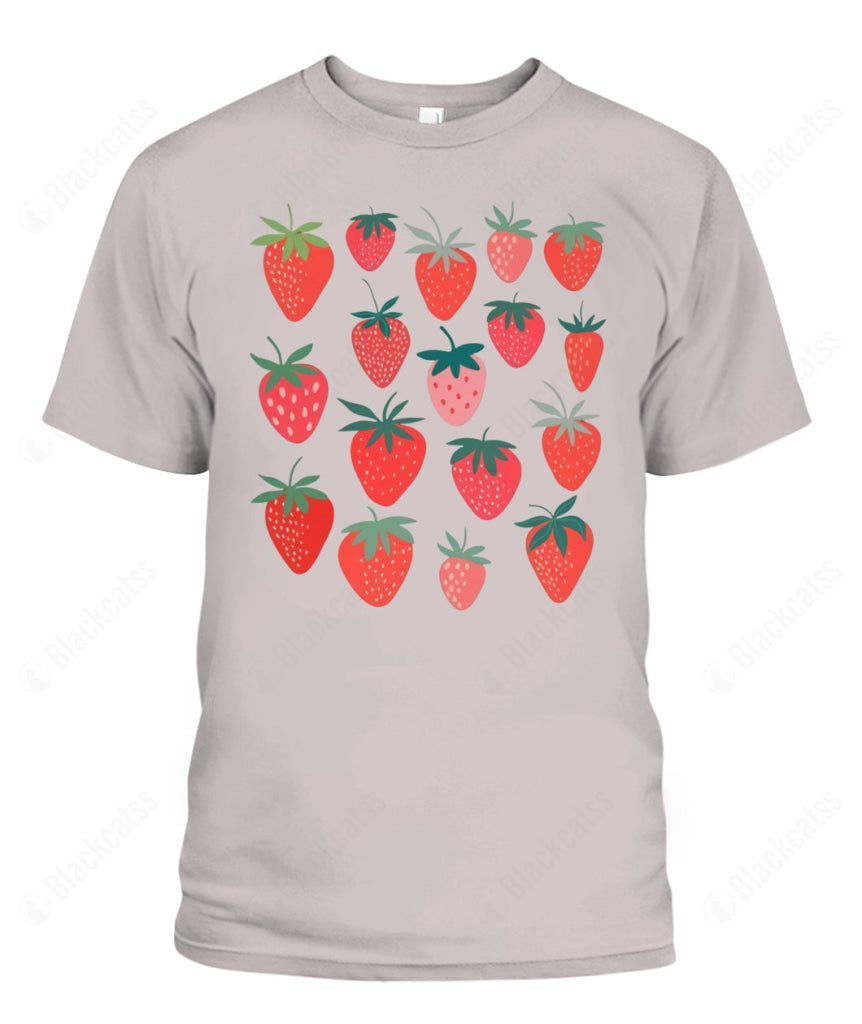 Strawberry Custom Graphic Unisex Cotton T-Shirt