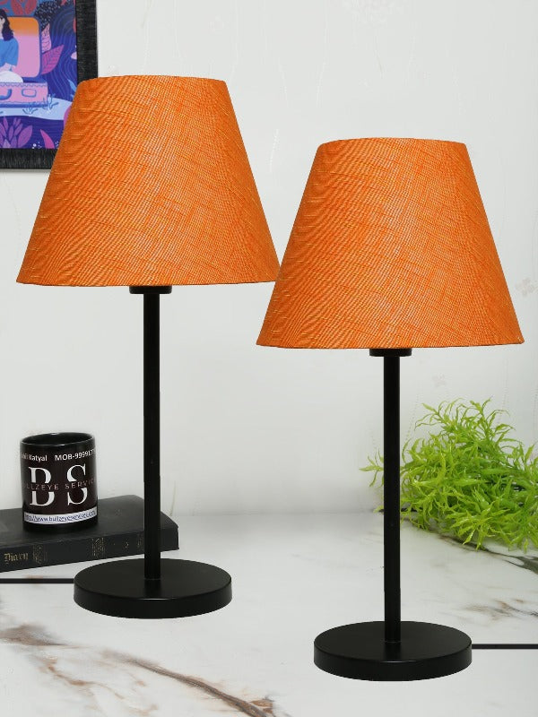 BTR CRAFTS Black Metal Table Lamp Set of 2 (Bulb not Included)