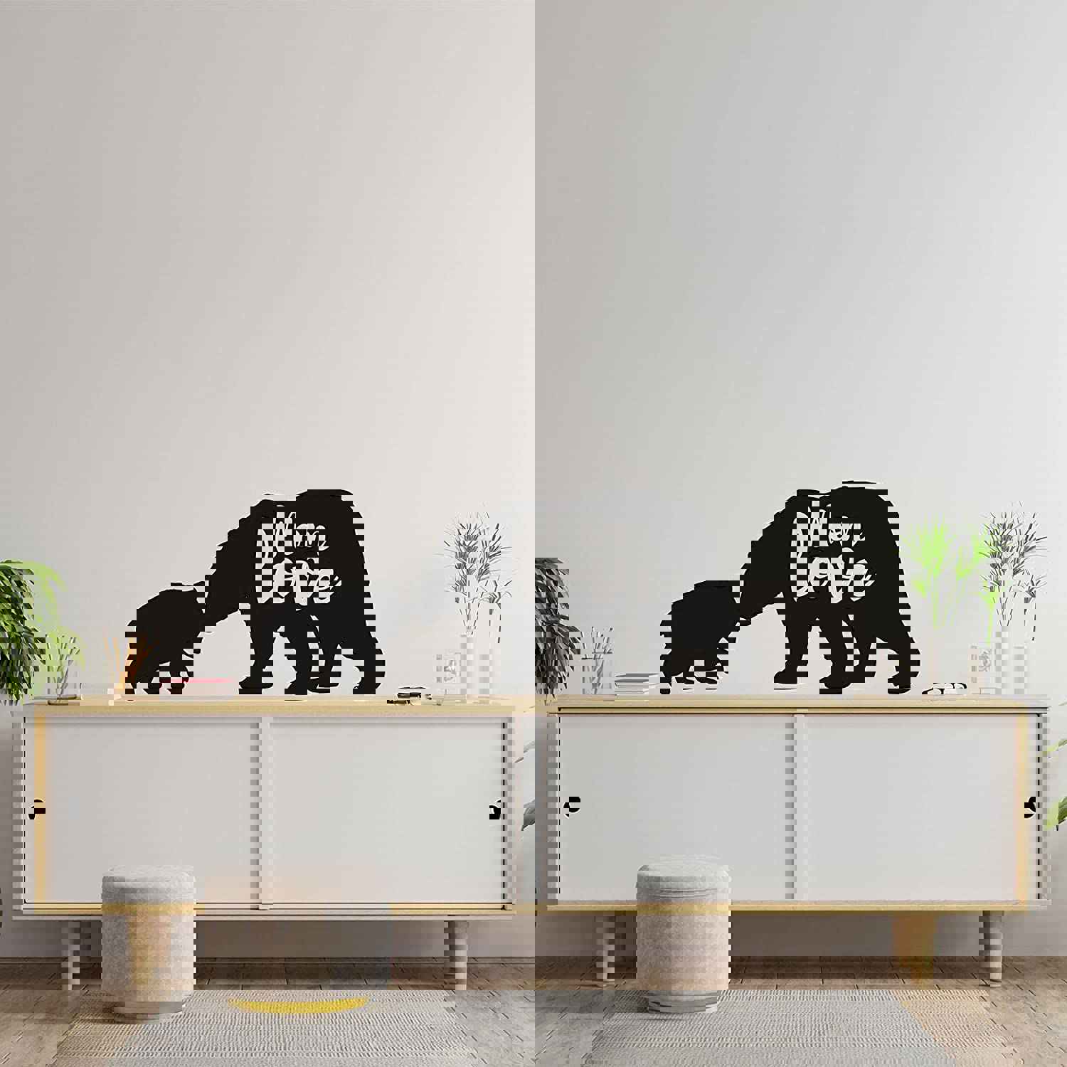 Animal Life Quote Vinyl Wall Sticker Decal - Mom Love Bear Bears Quote