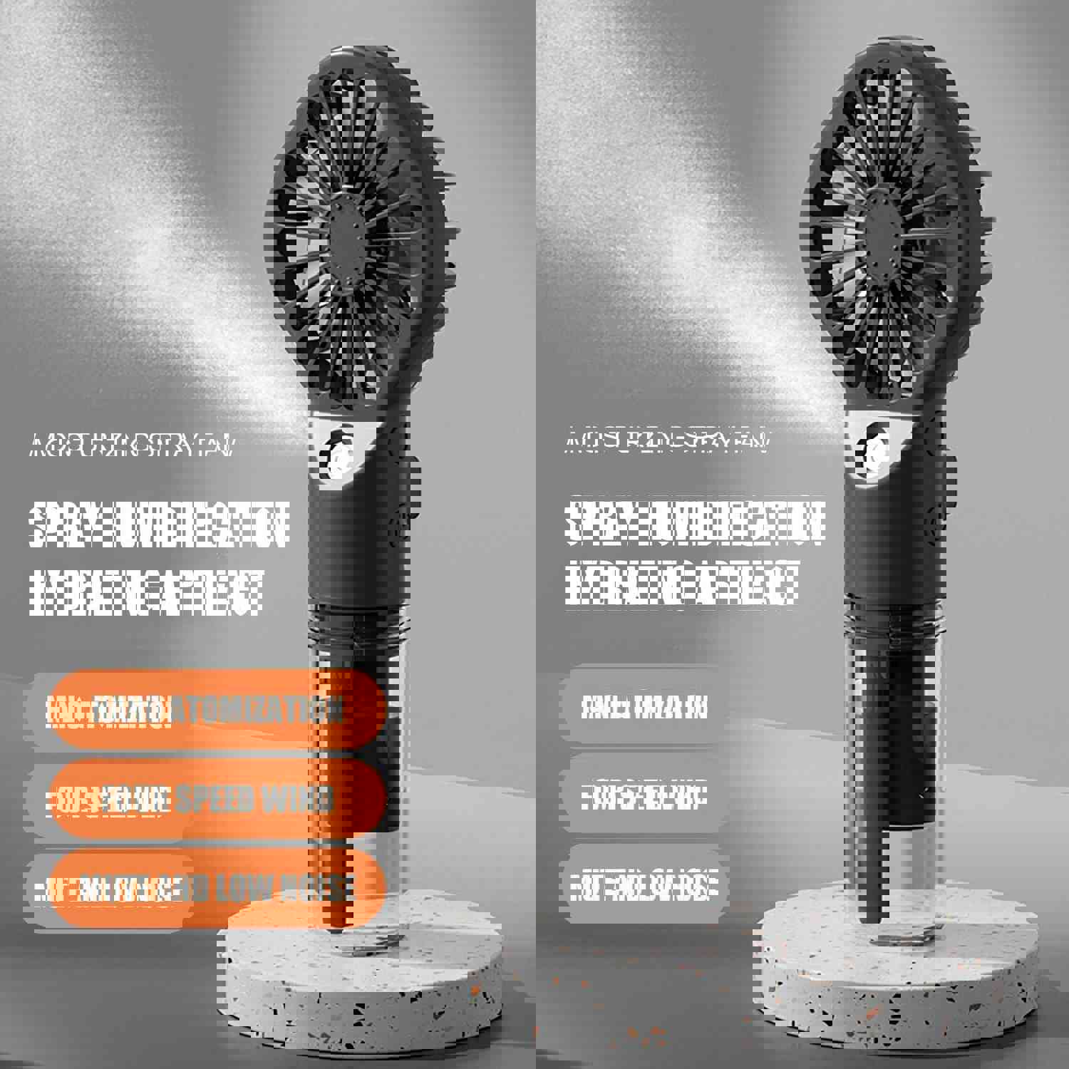 New Portable Handheld Fan USB Rechargeable Turbo Water-Cooled Spray Mini Fan