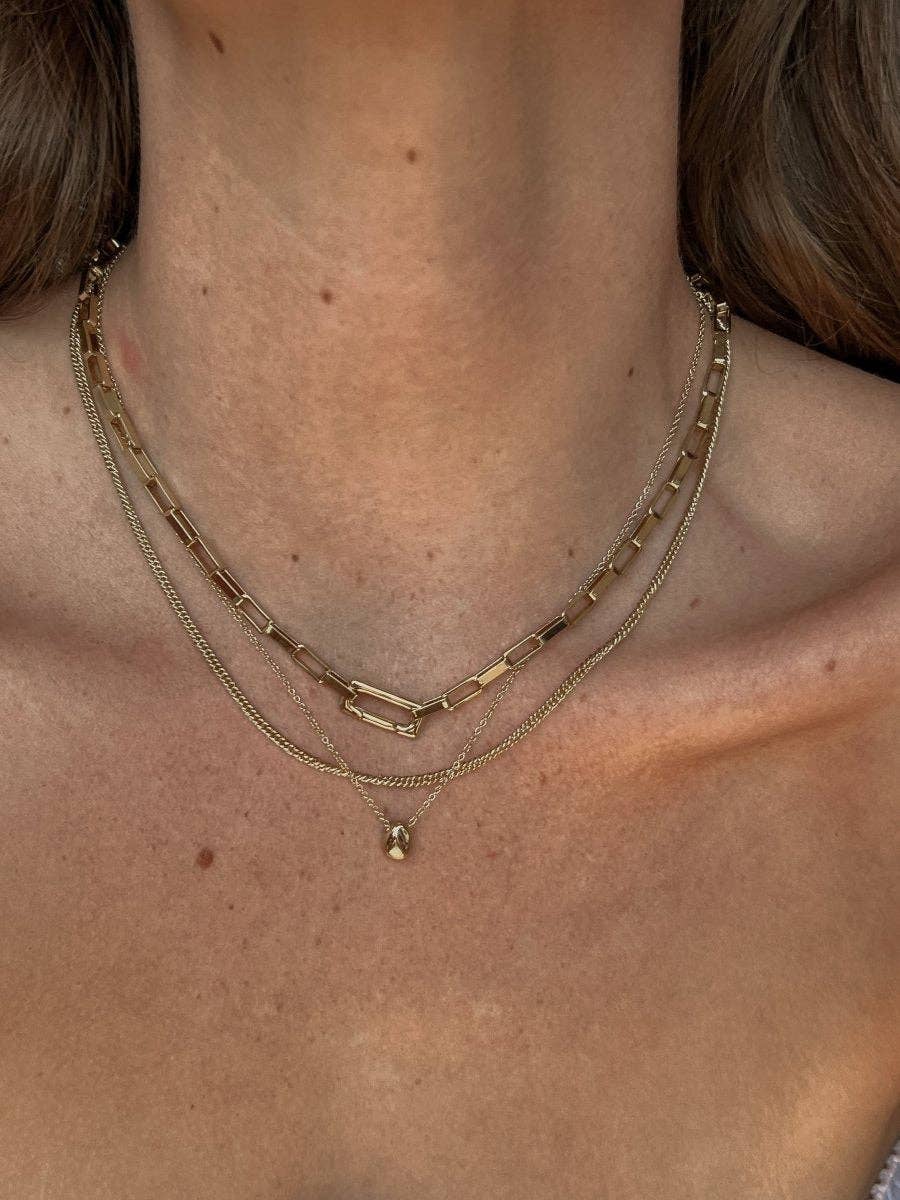 Illusion Necklace - 14k Gold Plated Brass Chain