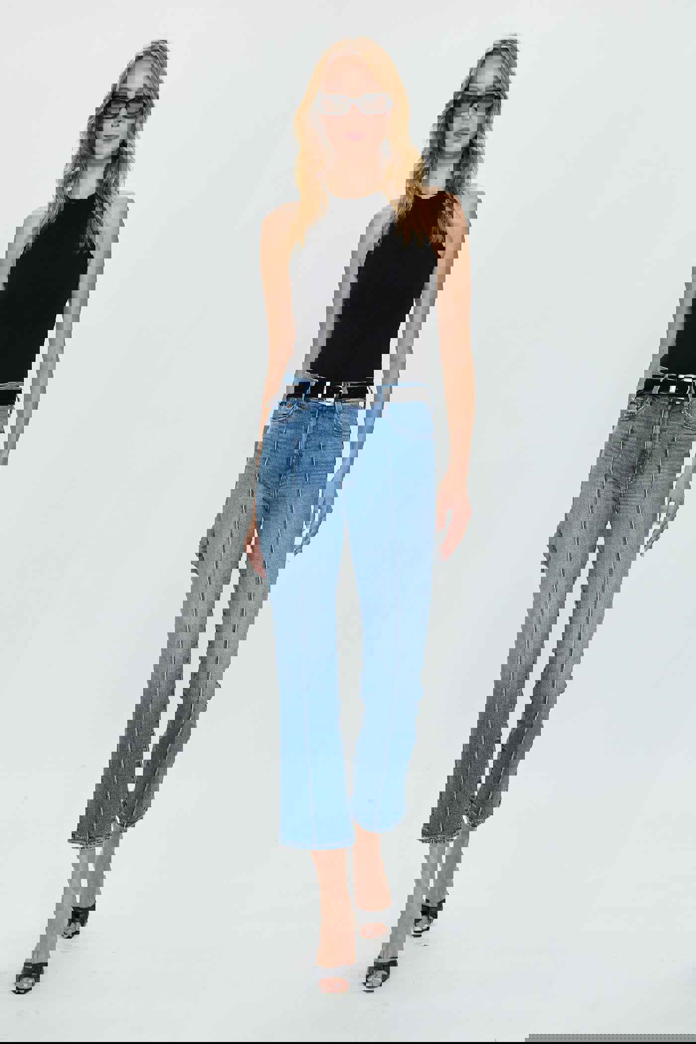 Lennon Pintuck High Rise Crop Boot Jeans