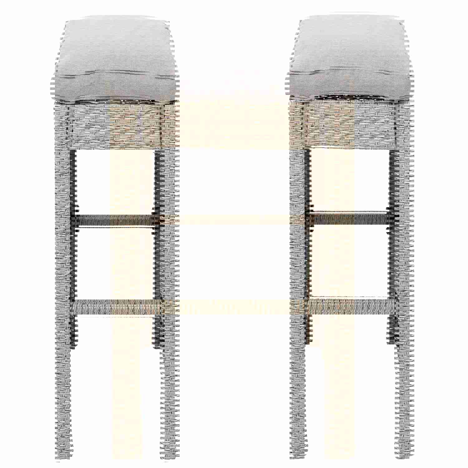 Topmax 5-piece Rattan Outdoor Patio Furniture Set with Brown Cushion and Wicker