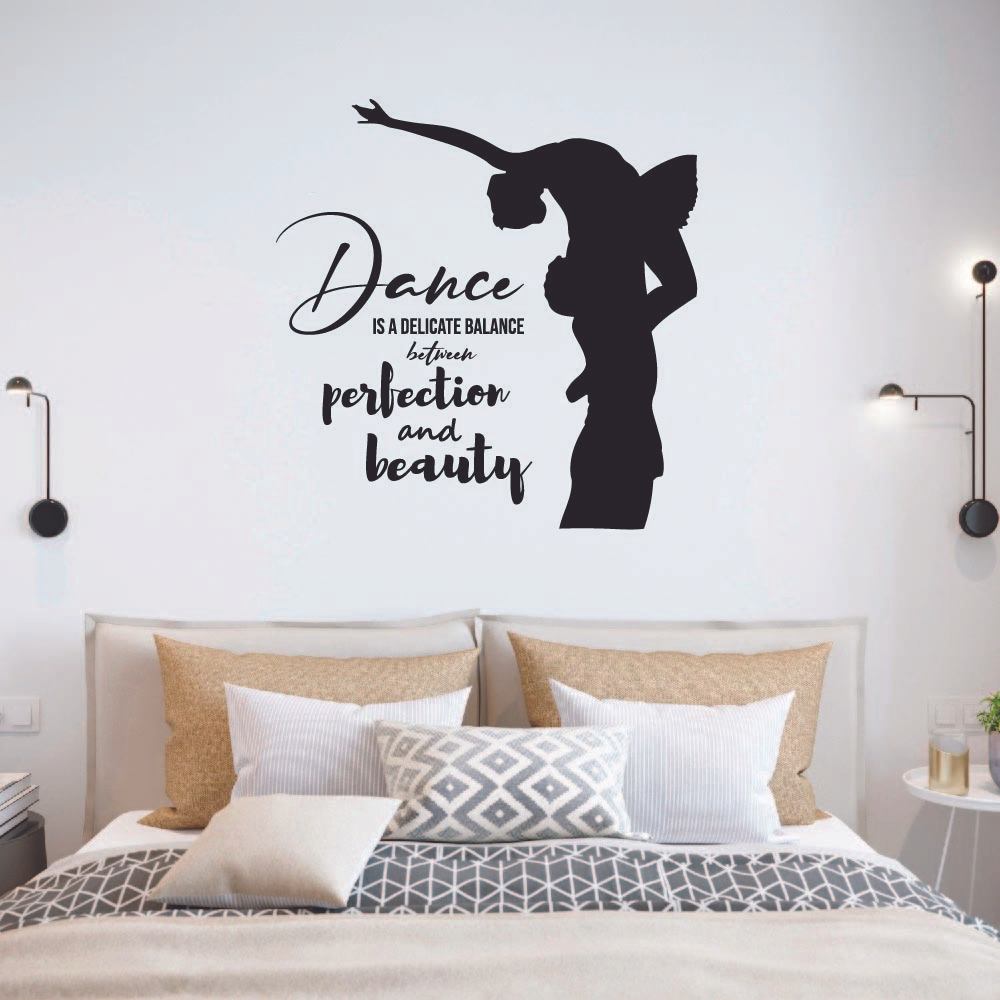 Ballerina Vinyl Wall Sticker - Ballet Motivation Quote Decal
