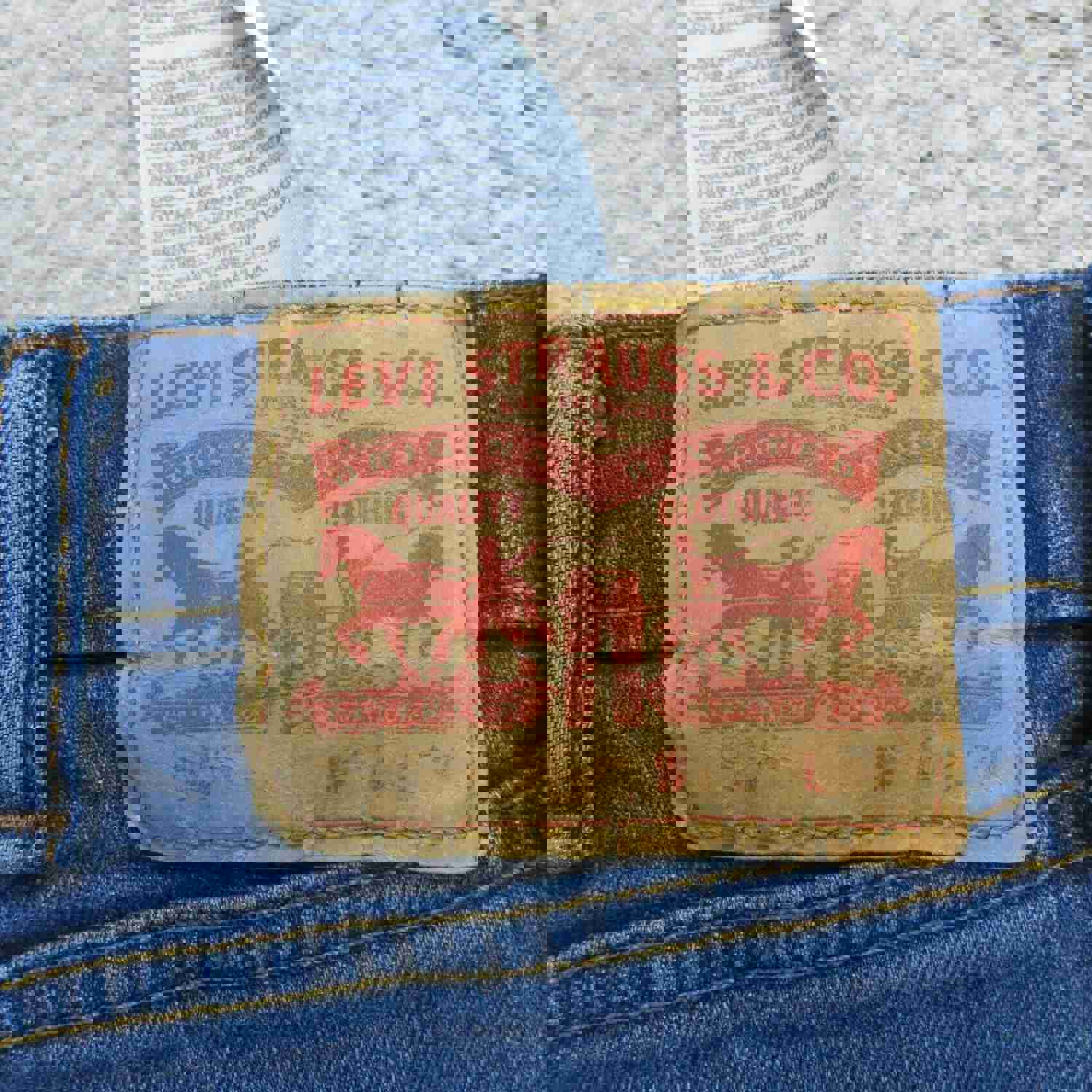 Levi's Men's Blue Straight Leg Denim Jeans - W38XL34