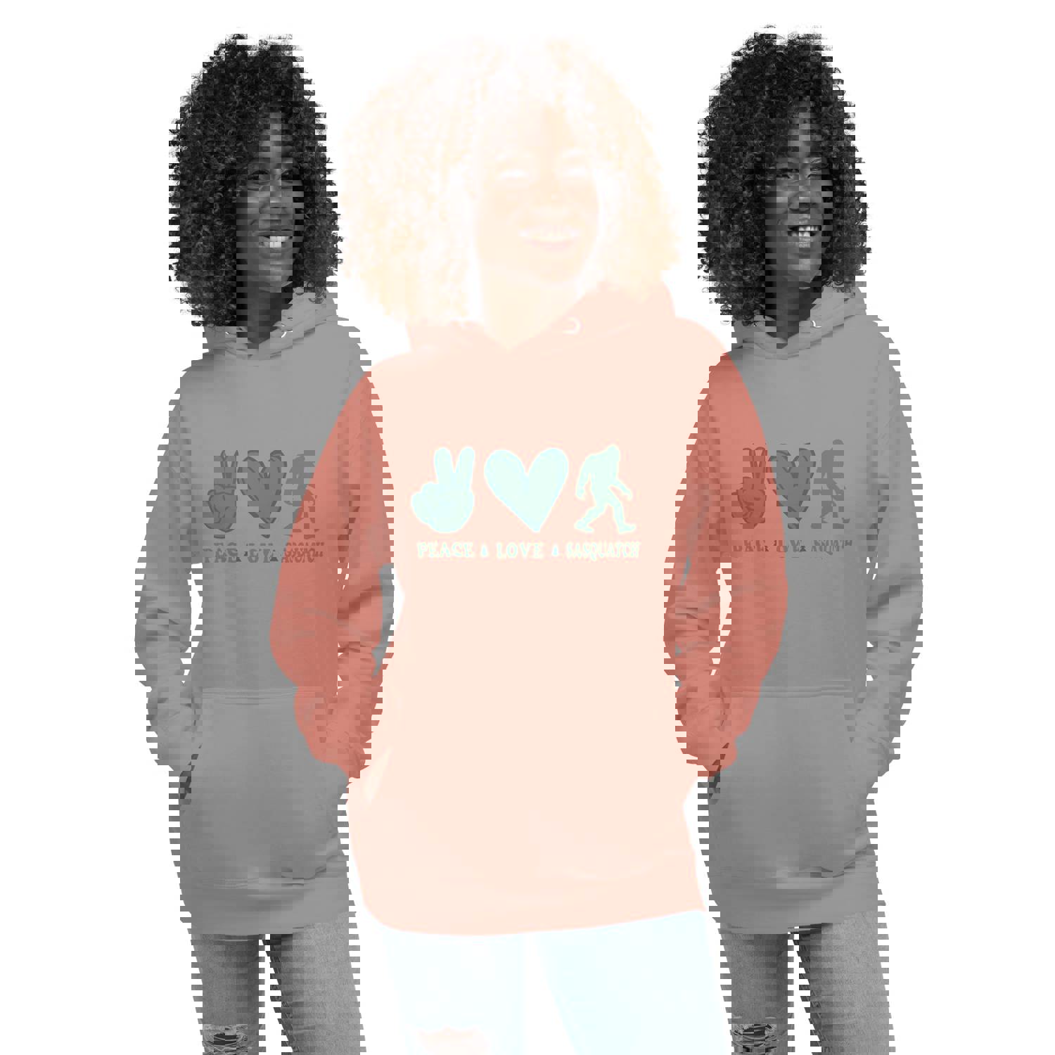 Peace Love Sasquatch Unisex Hoodie