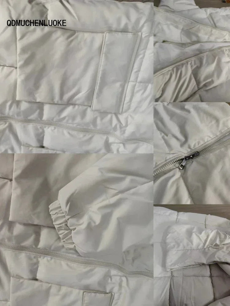 Nukty Winter Jacket for Women - Korean Style Fashion Loose Long Sleeved Hooded Parka